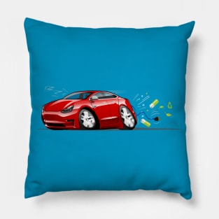 Cartoon electric car Pillow