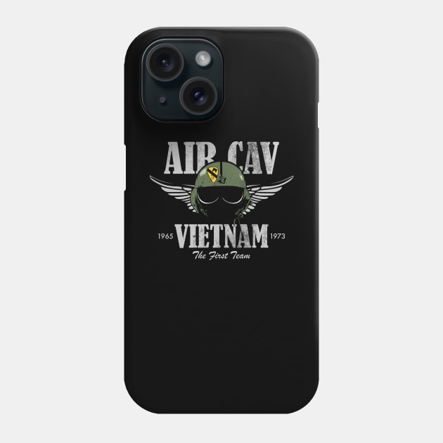 Air Cav Vietnam - Huey Pilot Helmet (distressed) Phone Case by TCP