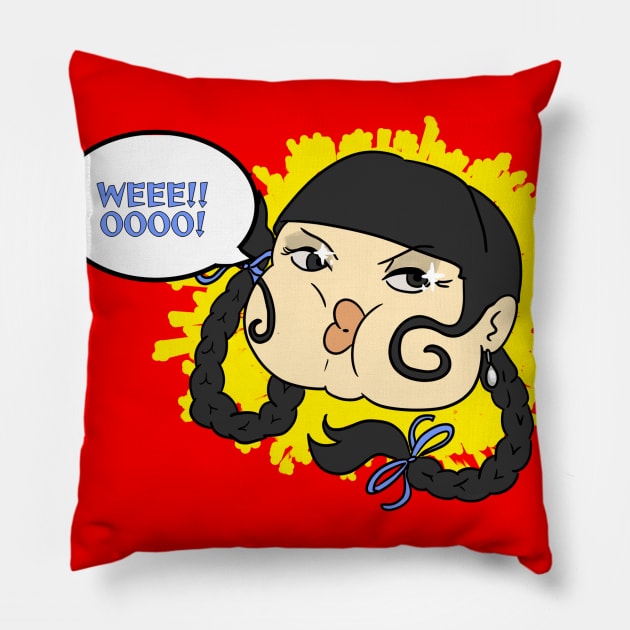 Kung Pow Ling Pillow by ekraus333