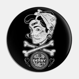 Zombie Roller Derby Girls Pin