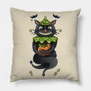 Halloween Cat in Hat Pillow