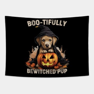 Creepy Canine Crew Dog Witch Halloween Tapestry