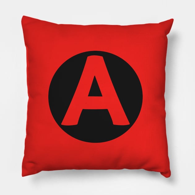 letter a red Pillow by persa