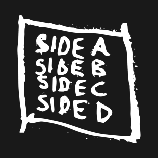 Side A Side B Doodle White T-Shirt