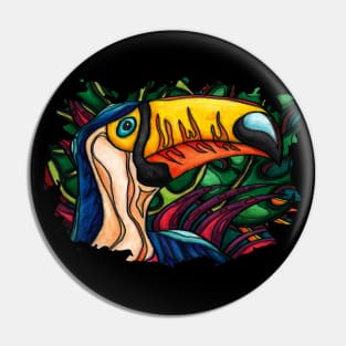 Toucan in tropical jungle Pin