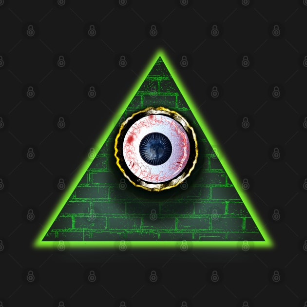 Evil Eye - Distressed Illuminati All Seeing Eye by geodesyn