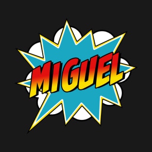 Boys Miguel Name Superhero Comic Book T-Shirt