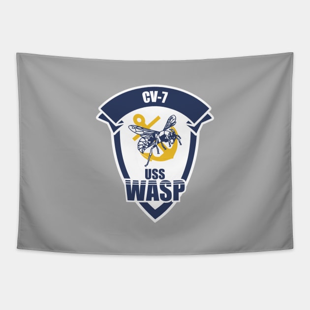 USS Wasp CV-7 Tapestry by TCP