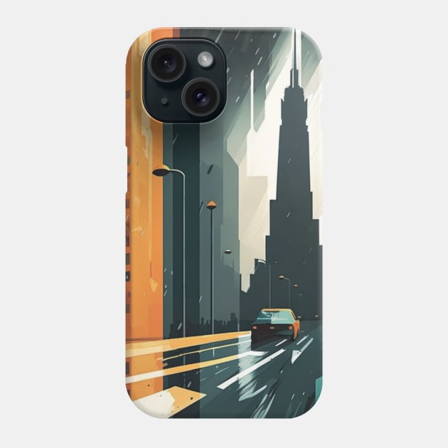 Stylized Cityscape Phone Case by Star Scrunch