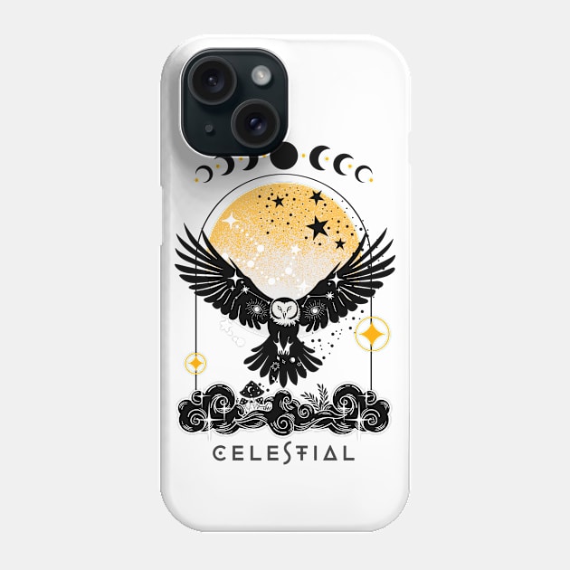 Celestial spirit animal owl Phone Case by MonochromeEcho