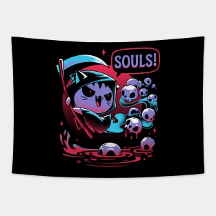 Paws Of Death - Evil Cat Reaper Tapestry