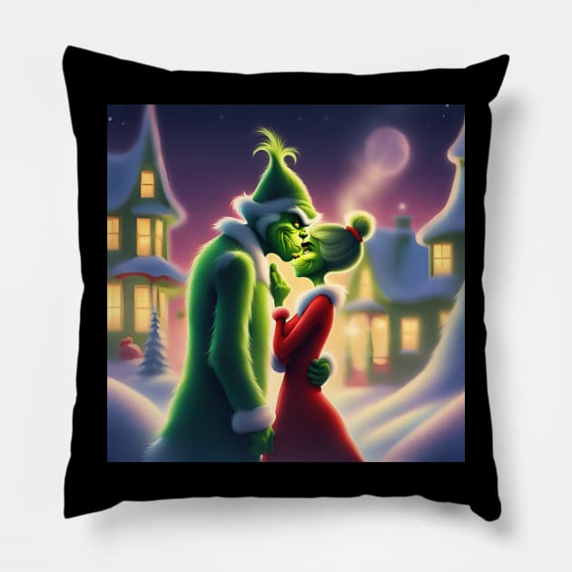 Mr & Mrs Grinch Pillow by blaurensharp00@gmail.com