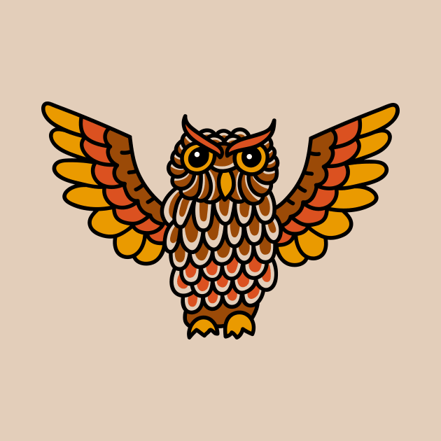 Retro Owl Tattoo by SLAG_Creative