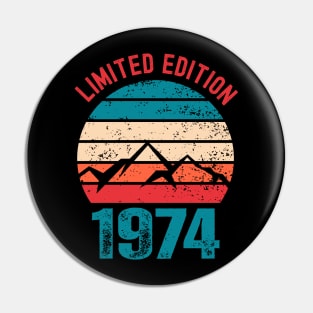 Limited Edition 1974 Vintage Sunset Mountain Climbing Hiking Pin