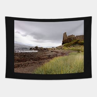 Dunure Castle and Beach, Scotland Tapestry