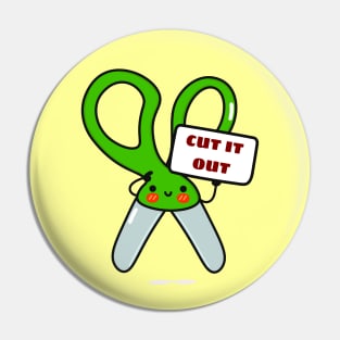 Cut It Out - Cute Scissor Pun Pin