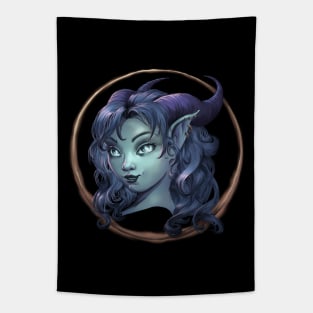 Tiefling girl Tapestry