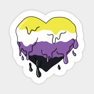 Melting nonbinary heart Magnet