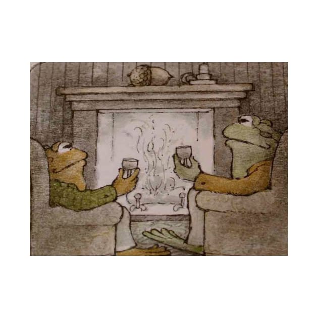 Frog and Toad drinking together by DEMON LIMBS