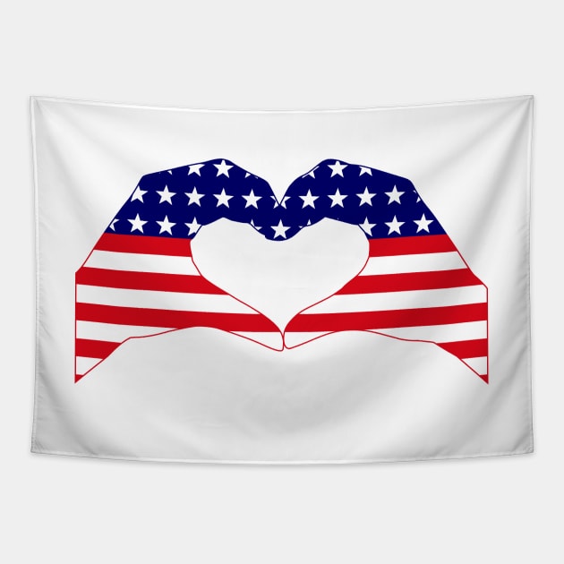 We Heart U.S.A. Patriot Series Tapestry by Village Values