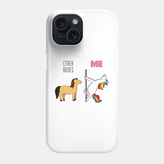 Bride To Be Funny Unicorn Bride Phone Case by Suchmugs