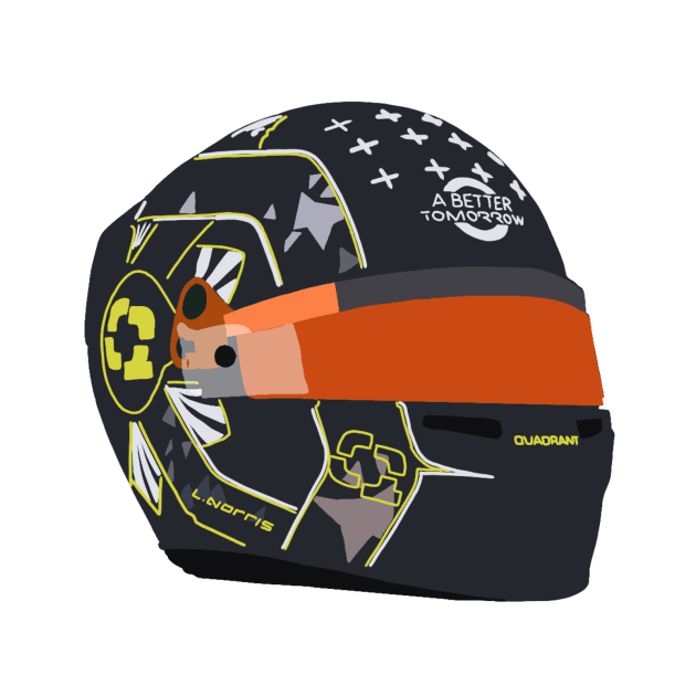 Lando Norris 2020 Bahrain Grand Prix Helmet design by royaldutchness