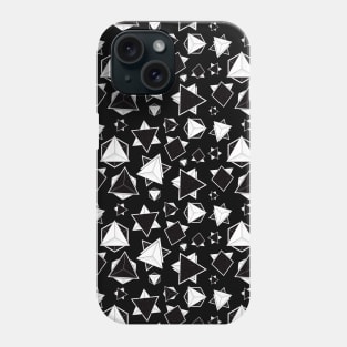 Abstract geometric pattern with triangles in retro vintage style Phone Case