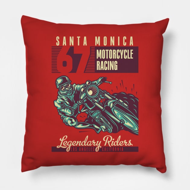 Santa Monica Racing Pillow by Verboten