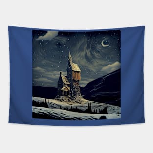 Starry Night Above The Shrieking Shack Tapestry