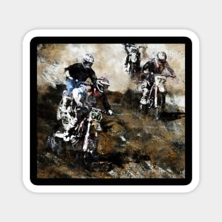 Race On - Motocross Racers Magnet