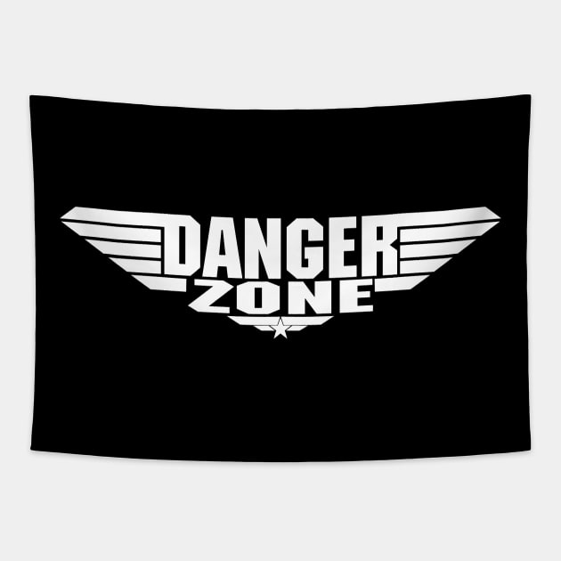 Top Gun Maverick Logo Parody Danger Zone Tapestry by ArtIzMuzikForTheEyez