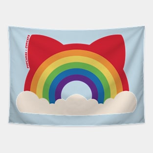 Pride Cat Ear Rainbow Tapestry