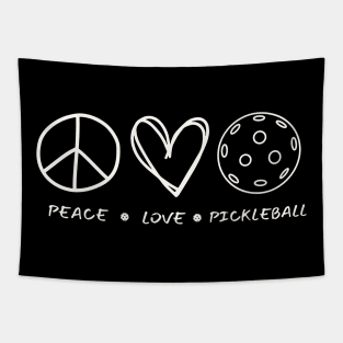 Peace Love Pickleball Tapestry