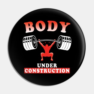 Body Under Construction | Training Quote Pin