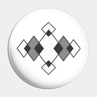 Black and White Diamonds Pin