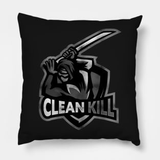 black and white logo Pillow