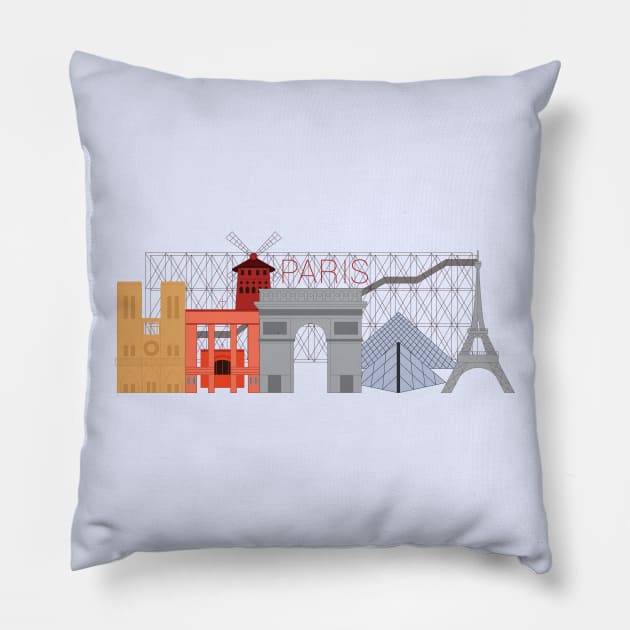 Paris Pillow by njikshik