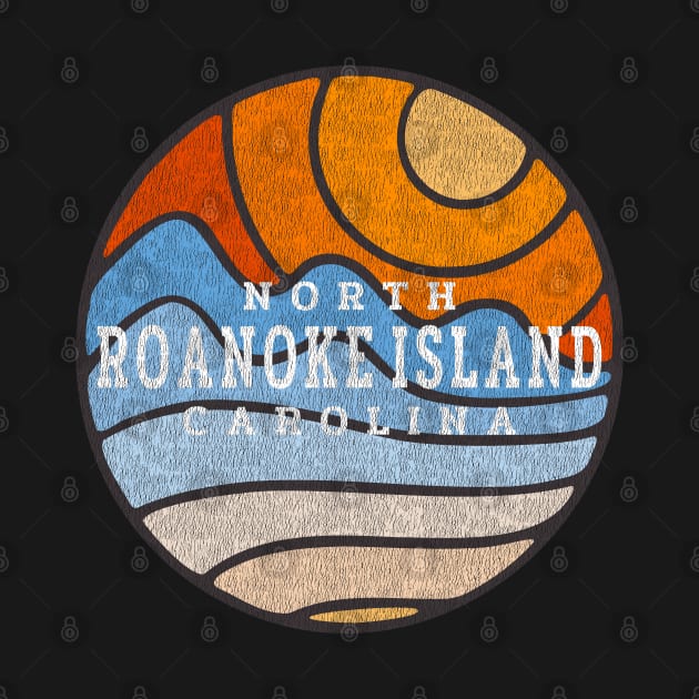 Roanoke Island, NC Summertime Vacationing Stained Glass Sunrise by Contentarama