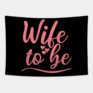 Wife To Be. I Said Yes. Cute Bride To Be Design. Tapestry