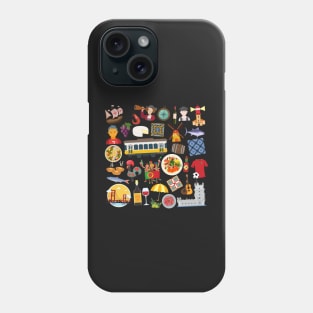 Portugal Travel Icons Phone Case