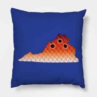 Virginia Redfish Colors Red Drum Inspired Color Pattern Pillow