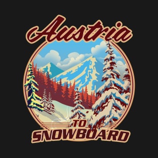 Austria To Snowboard T-Shirt