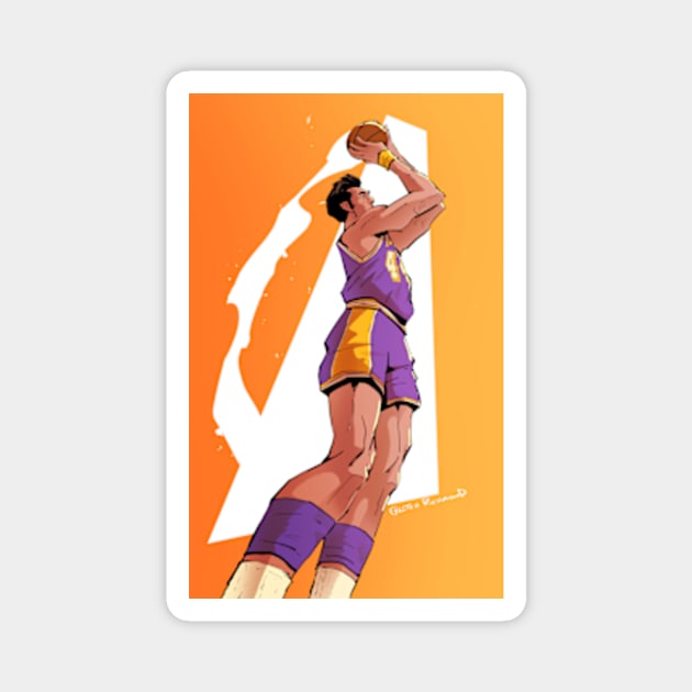 Jerry West Magnet by glitchrichmond