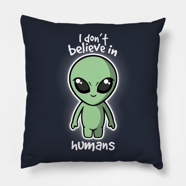 Aliens don't believe Pillow by NemiMakeit