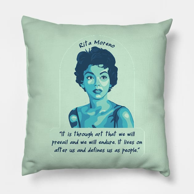 Rita Moreno Portrait Pillow by Slightly Unhinged