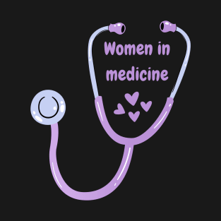 Women in medicine cute pastel purple stethoscope design T-Shirt