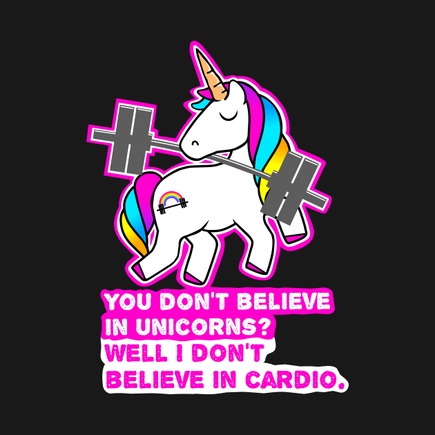 Unicorns hate doing cardio by TimAddisonArt