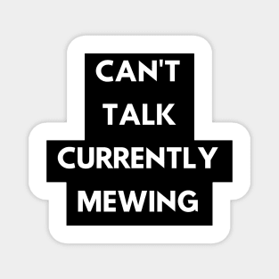 CAN'T  TALK CURRENTLY  MEWING tiktok design shirt Magnet