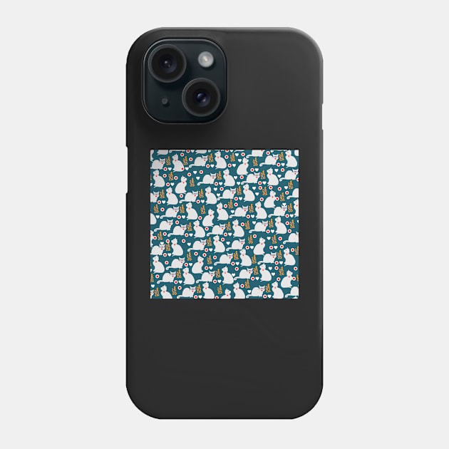 Romantic cat pattern Phone Case by cocodes
