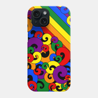 Curly Rainbow Phone Case